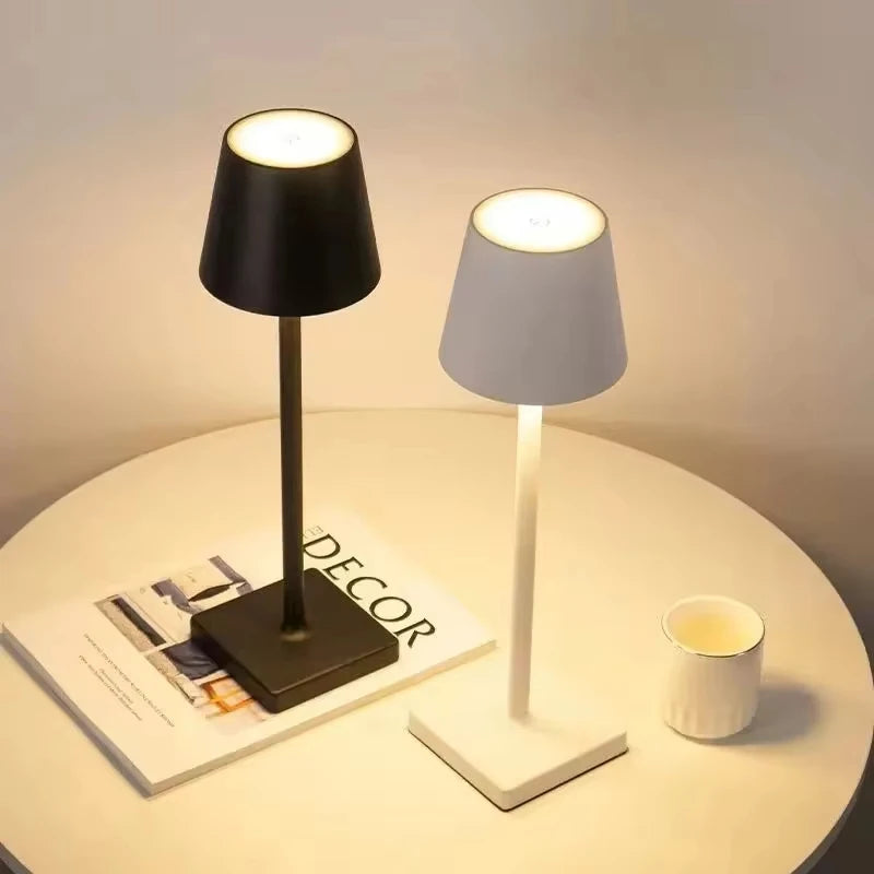 Cordless Table Lamp, Rechargeable LED Dome Lamp with Touch Dimmer for Dining Table, Restaurant, Bedside and Patio