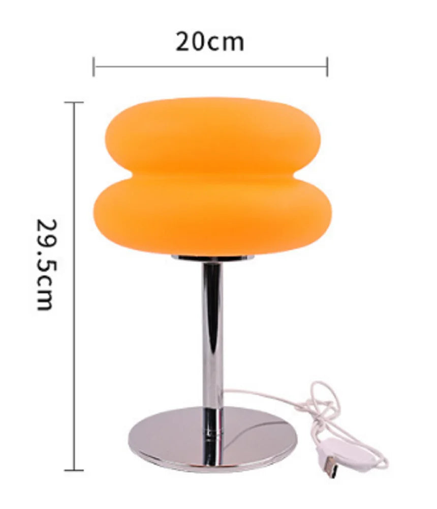 Stacked Cloud Table Lamp, Modern Frosted Bedside Lamp with Chrome Stand, Remote Control and 9 Brightness Levels